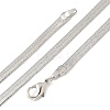 4mm Rack Plating Brass Herringbone Chain Necklaces for Women Men MAK-L044-17P-4