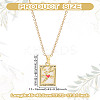 Brass with Cubic Zirconia Pendants Necklaces NJEW-LP0001-45A-G-2