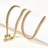 304 Stainless Steel Twisted Chain Necklaces with Spring Ring Clasps for Women NJEW-Z091-08G-3