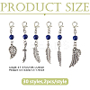 60Pcs Alloy & Synthetic Turquoise Locking Stitch Markers HJEW-DC00087-2