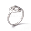 Non-Tarnish 201 Stainless Steel Hollow Out Heart Adjustable Ring for Women RJEW-C045-02P-1