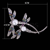 Dragonfly Alloy Rhinestone Brooch LS-PW-WG859D6-01-4