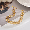 Classic Brass Cuban Link Chain Bracelets for Women DL2887-1-1
