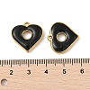 304 Stainless Steel Enamel Pendants STAS-P380-06G-01-3