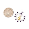 Glass Seed Beaded Heart Pendants PALLOY-MZ00588-3