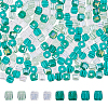 4 Strand 4 Color Transparent Electroplate Glass Beads Strands EGLA-DC0001-07B-1