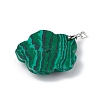 Natural Malachite Big Pendants G-B040-01P-12-4