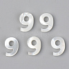 Natural White Shell Mother of Pearl Shell Charms SSHEL-R048-004-09-1