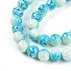 Transparent Baking Paint Glass Beads Strands X-DGLA-N009-8mm-05-4