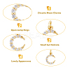 Rack Plating Brass Micro Pave Cubic Zirconia Pendants ZIRC-DC0001-15-4