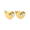 304 Stainless Steel Charms STAS-A117-02A-G-1