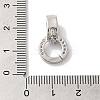 Ring Rack Plating Brass Micro Pave Clear Cubic Zirconia Twister Clasps KK-A225-16P-3