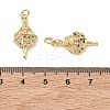 Brass Micro Pave Cubic Zirconia Pendants KK-T085-15C-G-3