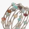 Natural Amazonite Wrap Bracelets BJEW-JB02650-04-2