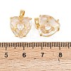Brass Micro Pave Cubic Zirconia Pendants KK-I475-03G-01-3
