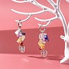 Tree of Life Charm Huggie Hoop Earrings for Girl Women X1-EJEW-JE04672-2