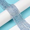 Grade A Natural Aquamarine Beads Strands X-G-E411-19F-2mm-4