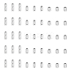 50Pcs 3 Styles 925 Sterling Silver Tube Beads STER-PH0003-48-1