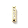 Brass Micro Pave Cubic Zirconia Beads KK-H487-25G-09-1