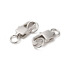 Anti-Tarnish Rhodium Plated 925 Sterling Silver Lobster Claw Clasps with Jump Rings STER-D006-24P-2