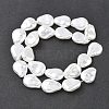 Electroplate Opaque Glass Imitation Pearl Strands EGLA-D302-02F-2
