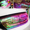 BENECREAT 2Pcs 2 Colors Iridescent Plastic Car Headlamp Sticker DIY-BC0012-20-5