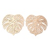 Long-Lasting Plated Brass Filigree Pendants KK-K336-39KCG-1