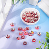 30Pcs Printed Transparent Resin European Beads RESI-TADJ0001-03G-4