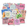 50Pcs Motivationa Word Paper Self-Adhesive Picture Stickers AJEW-S086-10-2