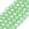 Electroplate Glass Beads Strands X-EGLA-A034-J8mm-A05-1