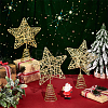 Glitter Iron Christmas Treetop Star Ornament AJEW-WH0031-83-4