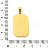 Ion Plating(IP) 304 Stainless Steel Pendants STAS-C101-08G-09-3