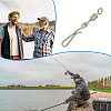 100Pcs Brass with Stainless Steel Fishing Fishhook Connector Clasp FIND-FH0010-48P-6