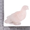 Natural Rose Quartz Carved Eagle Figurines Statues for Home Office Desktop Feng Shui Ornament G-Q172-10A-3