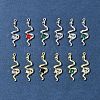 12Pcs 2 Colors Rack Plating Alloy Rhinestone Pendants FIND-FS0003-70-7