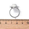Oval Natural Howlite Finger Rings RJEW-M063-01P-10-5