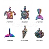 12Pcs 6 Style Ocean Themed Alloy Pendants FIND-LS0001-01-4