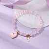 Glass Round Beaded Stretch Bracelets BJEW-JB09909-05-4