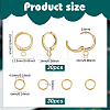 Brass Leverback Earring Findings KK-PH0012-67-2