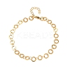 304 Stainless Steel Ring Link Chain Bracelets BJEW-P373-02A-G-4