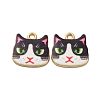 Alloy Enamel Pendants ENAM-V002-04G-05-1
