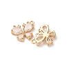Brass with Cubic Zirconia Pendants ZIRC-L105-07G-2