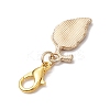 Alloy Enamel Leaf Pendant Decorations HJEW-JM02729-5
