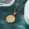 Demon Goat Pentagram 304 Stainless Steel Pendant Necklaces NJEW-M096-39G-5