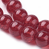 Spray Painted Crackle Glass Beads Strands CCG-Q001-6mm-13-3