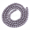 Opaque Solid Color Glass Beads Strands LS-GLAA-Q080-4mm-B01-2