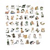 53Pcs 53 Styles PVC Plastic Cartoon Cat Stickers Sets STIC-P004-28-1