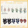 6 Pairs 6 Styles Natural Mixed Gemstone Chips Cluster Earrings EJEW-AN0004-78-2