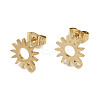 Ion Plating(IP) 304 Stainless Steel Stud Earring Findings STAS-I206-01G-1