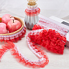 10M Polyester Flower Lace Ribbon with Paillettes OCOR-GF0003-34A-4